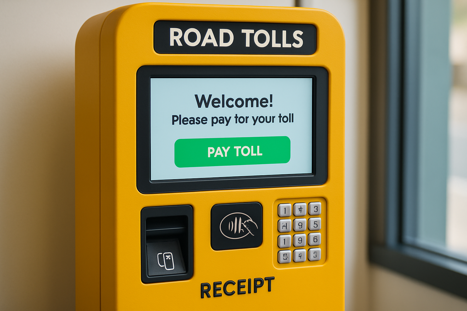 User-friendly payment kiosk for road tolls